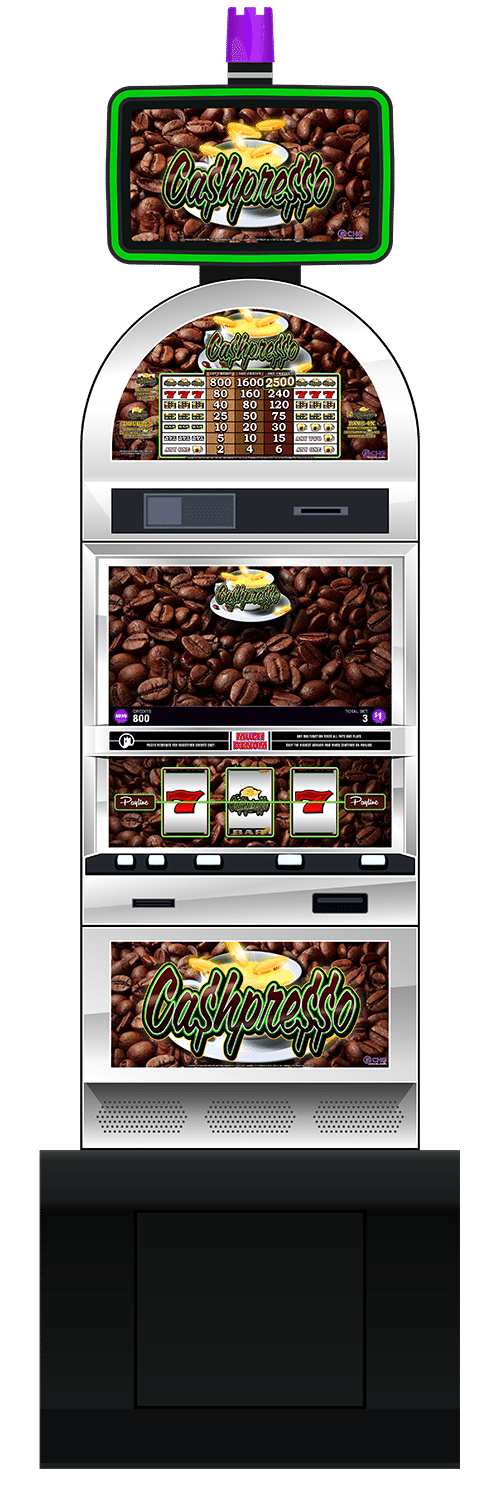 Cashpresso slot machine cabinet by Castle Hill Gaming