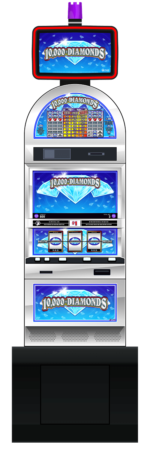 10,000 Diamonds slot machine cabinet by Castle Hill Gaming