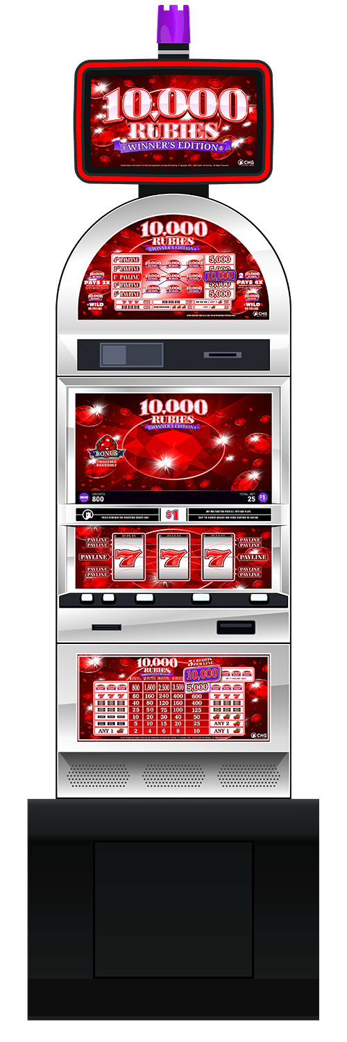 10,000 Rubies Winner’s Edition slot machine cabinet by Castle Hill Gaming