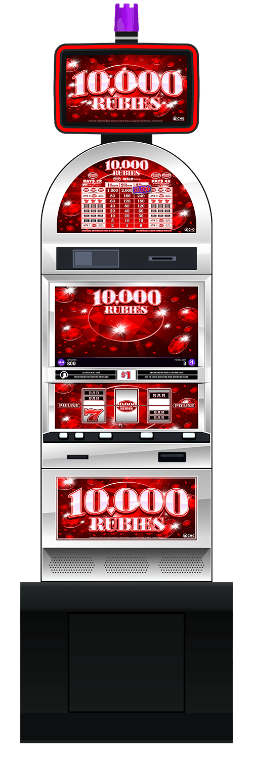 10,000 Rubies slot machine cabinet by Castle Hill Gaming