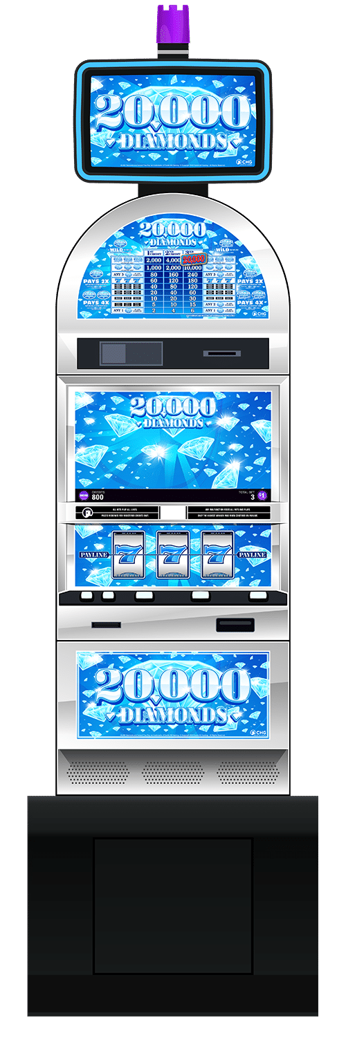 20,000 Diamonds slot machine cabinet by Castle Hill Gaming