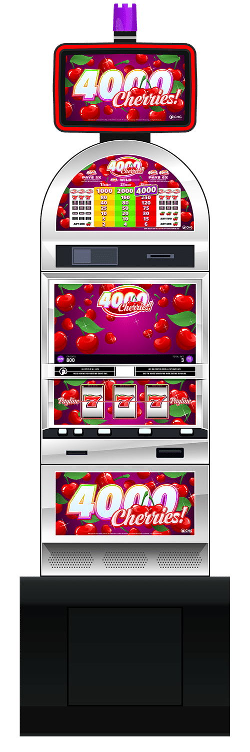 4,000 Cherries slot machine cabinet by Castle Hill Gaming