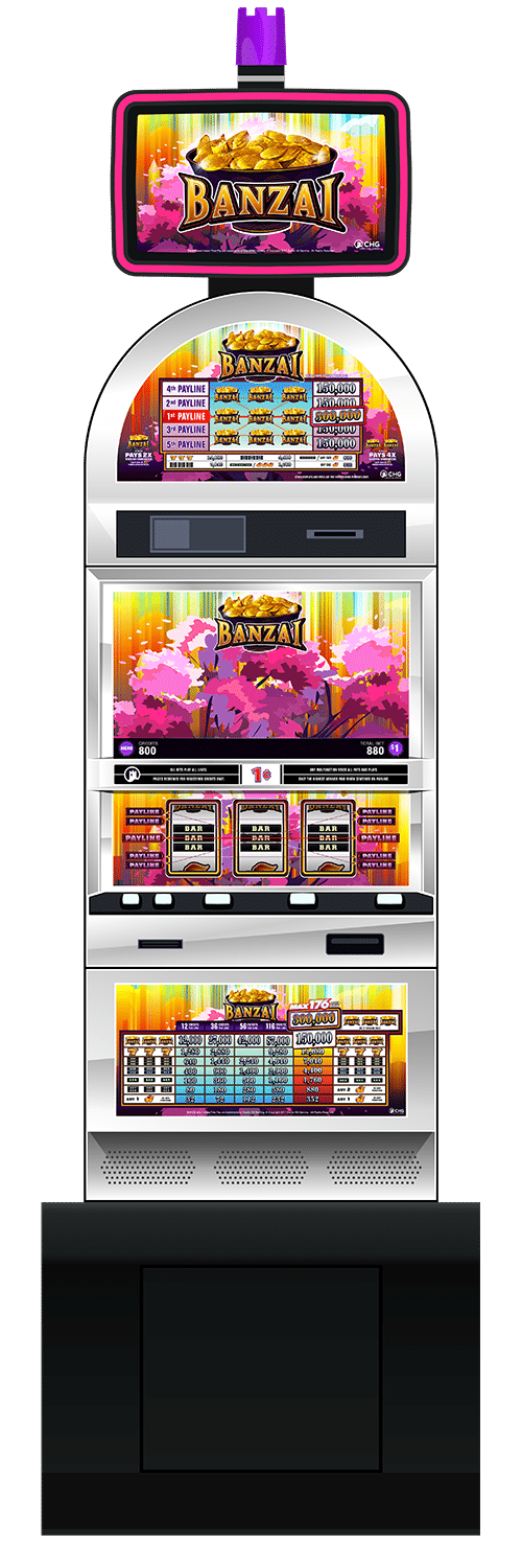 Banzai Winner’s Edition slot machine cabinet by Castle Hill Gaming