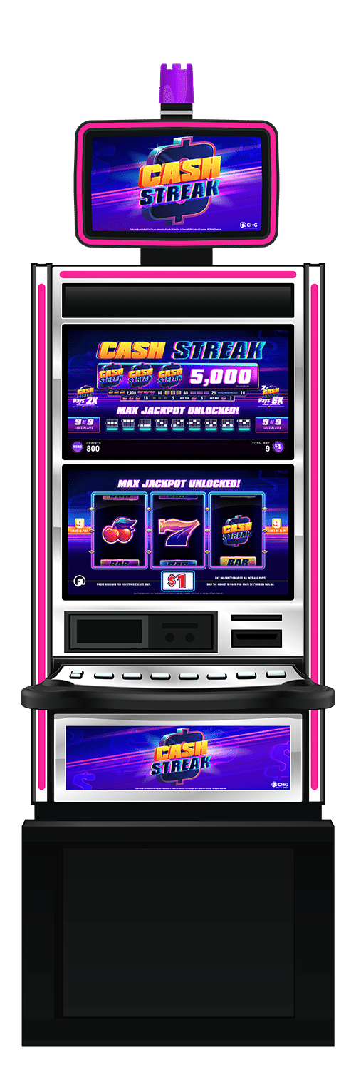 Cash Streak slot machine cabinet by Castle Hill Gaming