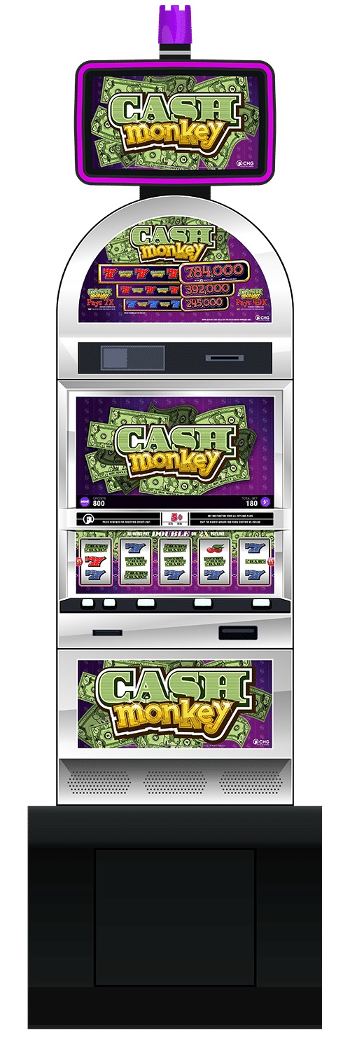 Cash Monkey slot machine cabinet by Castle Hill Gaming