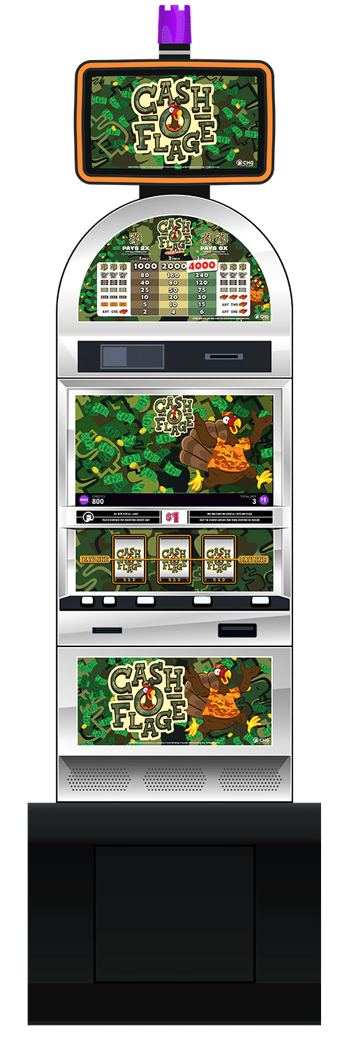 Cash-O-Flage slot machine cabinet by Castle Hill Gaming