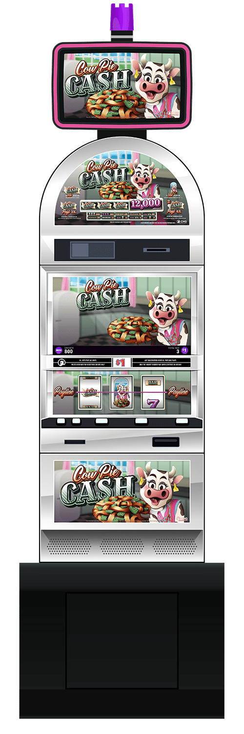 Cow Pie Cash slot machine cabinet by Castle Hill Gaming