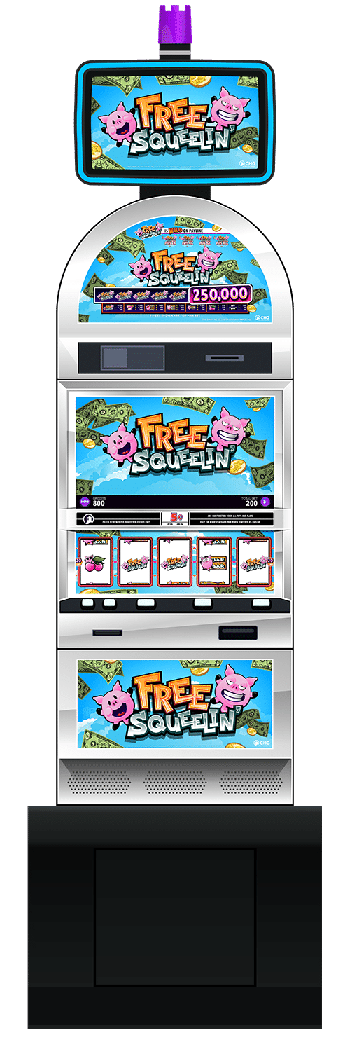 Free Squeelin slot machine cabinet by Castle Hill Gaming