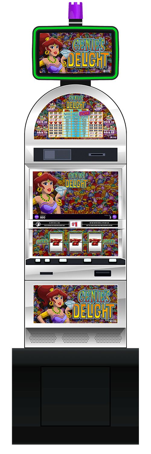 Genie’s Delight slot machine cabinet by Castle Hill Gaming