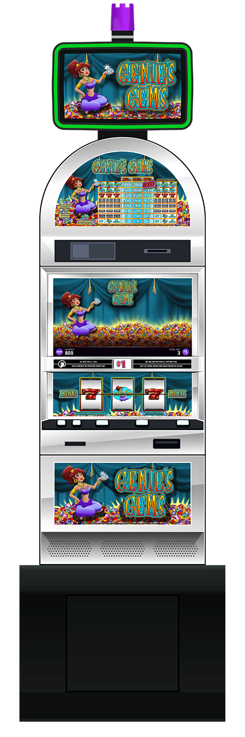 Genie’s Gems slot machine cabinet by Castle Hill Gaming