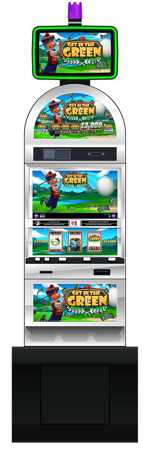 Get In The Green slot machine cabinet by Castle Hill Gaming