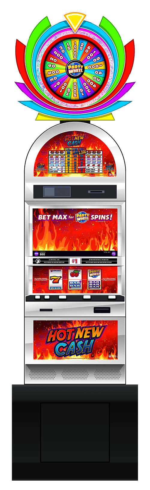 Hot New Cash slot machine cabinet by Castle Hill Gaming