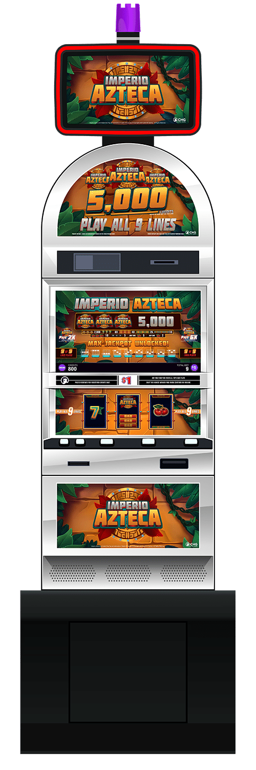 Imperio Azteca slot machine cabinet by Castle Hill Gaming