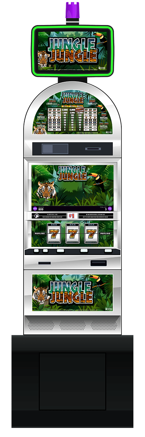 Jungle Jungle slot machine cabinet by Castle Hill Gaming