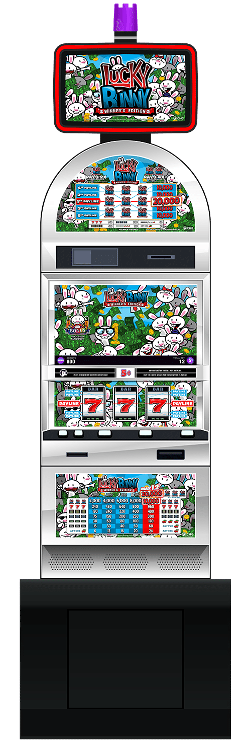 Lucky Bunny Winner’s Edition slot machine cabinet by Castle Hill Gaming