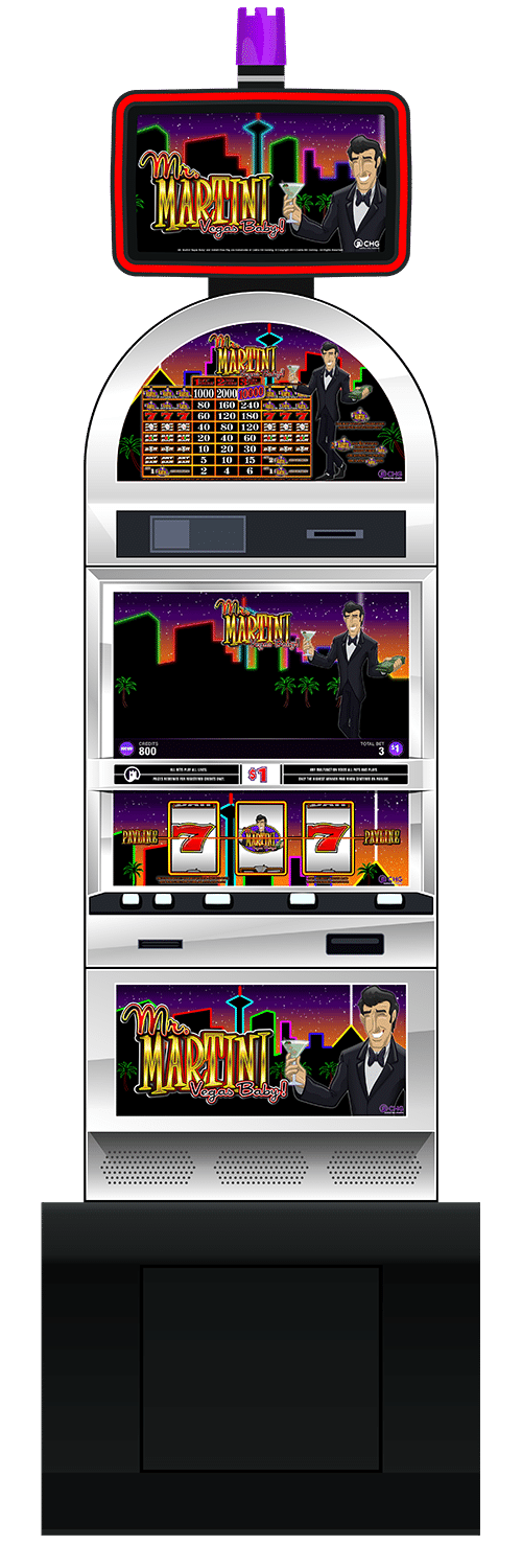 Mr. Martini Vegas Baby slot machine cabinet by Castle Hill Gaming