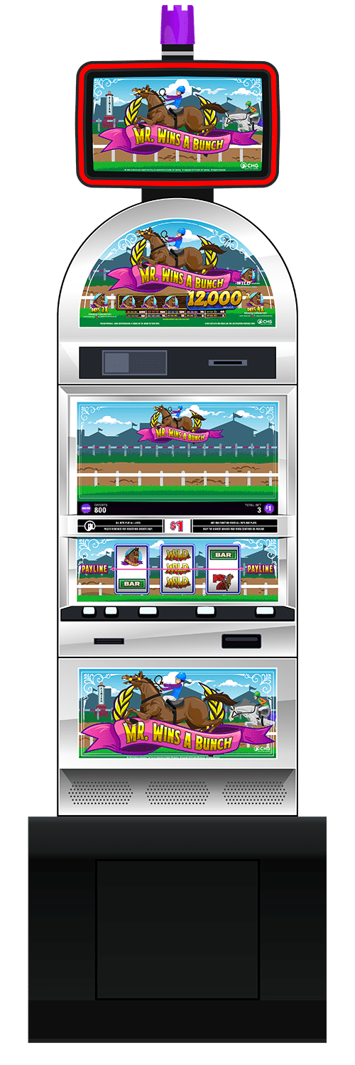 Mr Wins a Bunch slot machine cabinet by Castle Hill Gaming