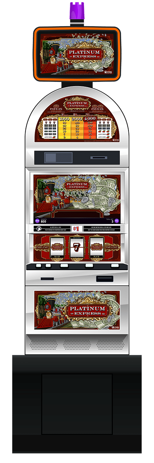 Platinum Express slot machine cabinet by Castle Hill Gaming