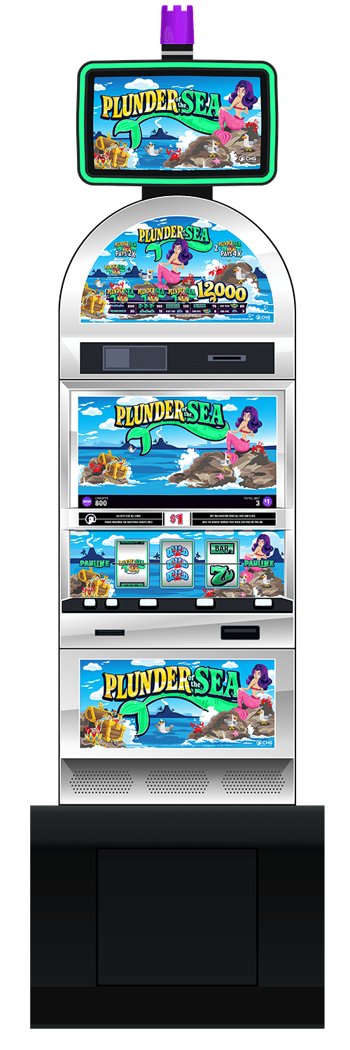 Plunder of the Sea Winner’s Edition slot machine cabinet by Castle Hill Gaming