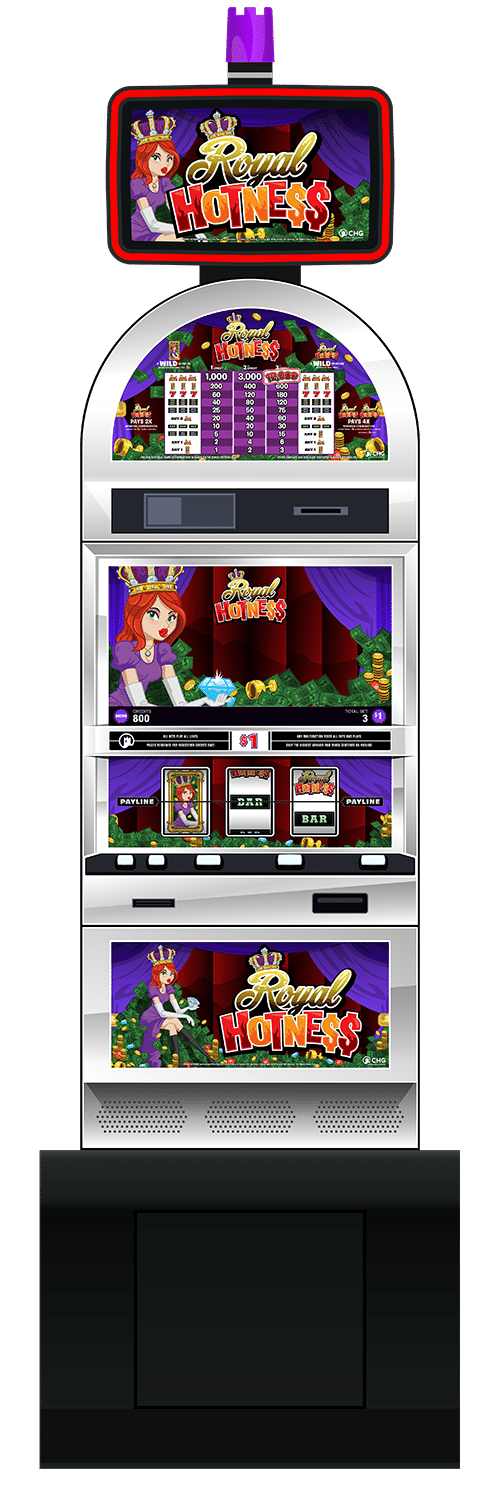 Royal Hotness slot machine cabinet by Castle Hill Gaming
