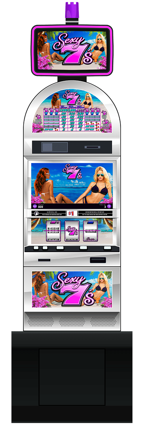 Sexy 7s slot machine cabinet by Castle Hill Gaming