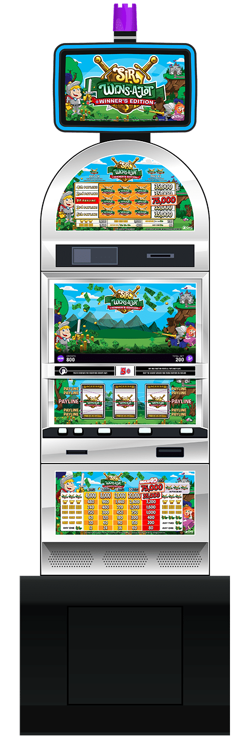 Sir Winsalot Winner’s Edition slot machine cabinet by Castle Hill Gaming