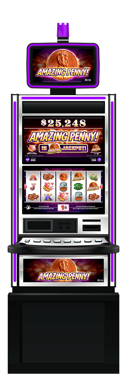 Amazing Penny slot machine cabinet by Castle Hill Gaming