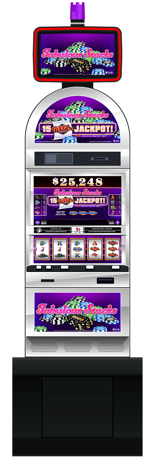 Fabulous Stacks slot machine cabinet by Castle Hill Gaming