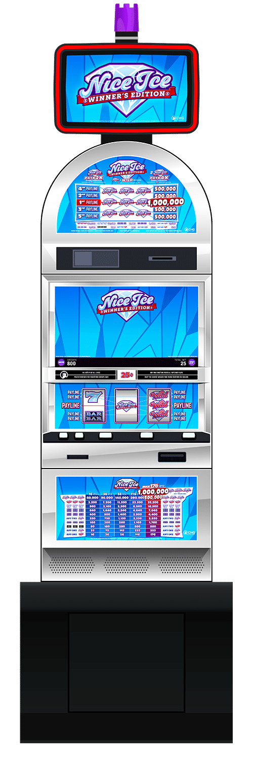 Nice Ice Winner’s Edition slot machine cabinet by Castle Hill Gaming