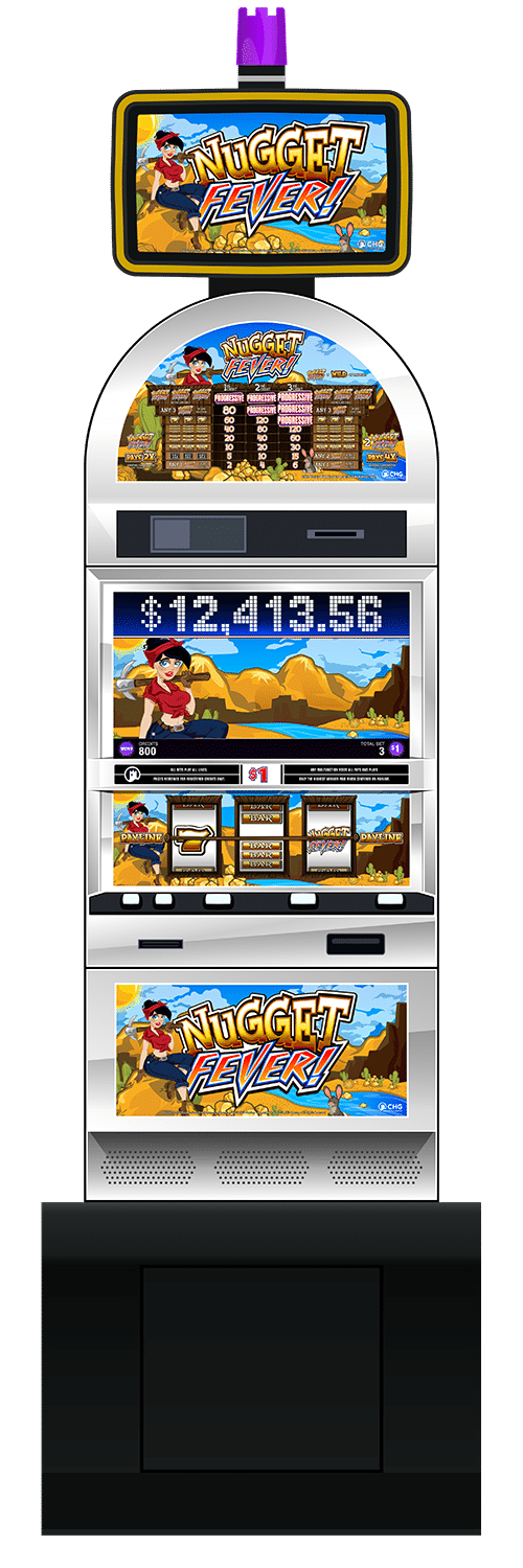 Nugget Fever slot machine cabinet by Castle Hill Gaming
