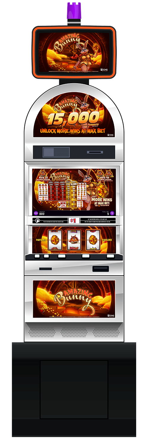 Amazing Bunny slot machine cabinet by Castle Hill Gaming
