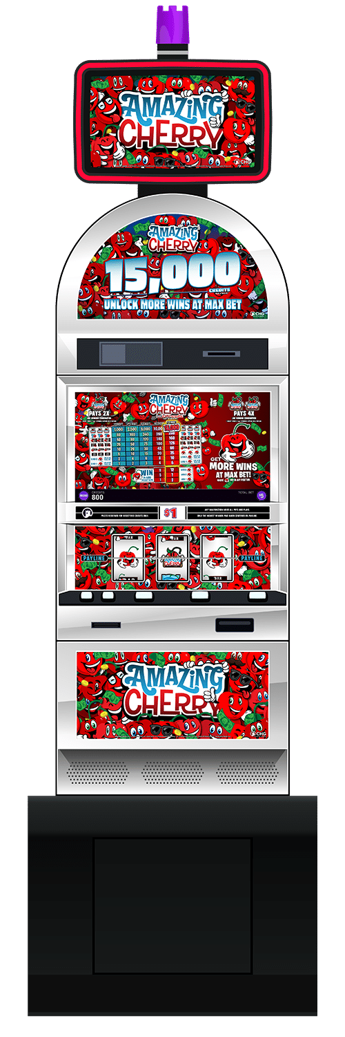 Amazing Cherry slot machine cabinet by Castle Hill Gaming