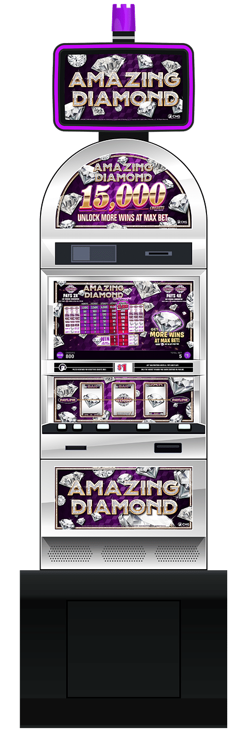 Amazing Diamond slot machine cabinet by Castle Hill Gaming