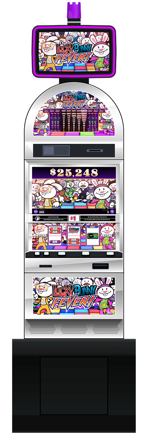 Lucky Bunny Fever slot machine cabinet by Castle Hill Gaming