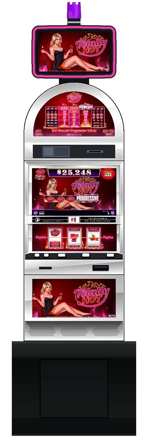 Totally Hot slot machine cabinet by Castle Hill Gaming