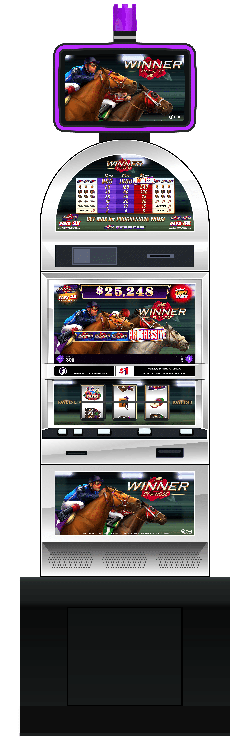 Winner by a Nose slot machine cabinet by Castle Hill Gaming