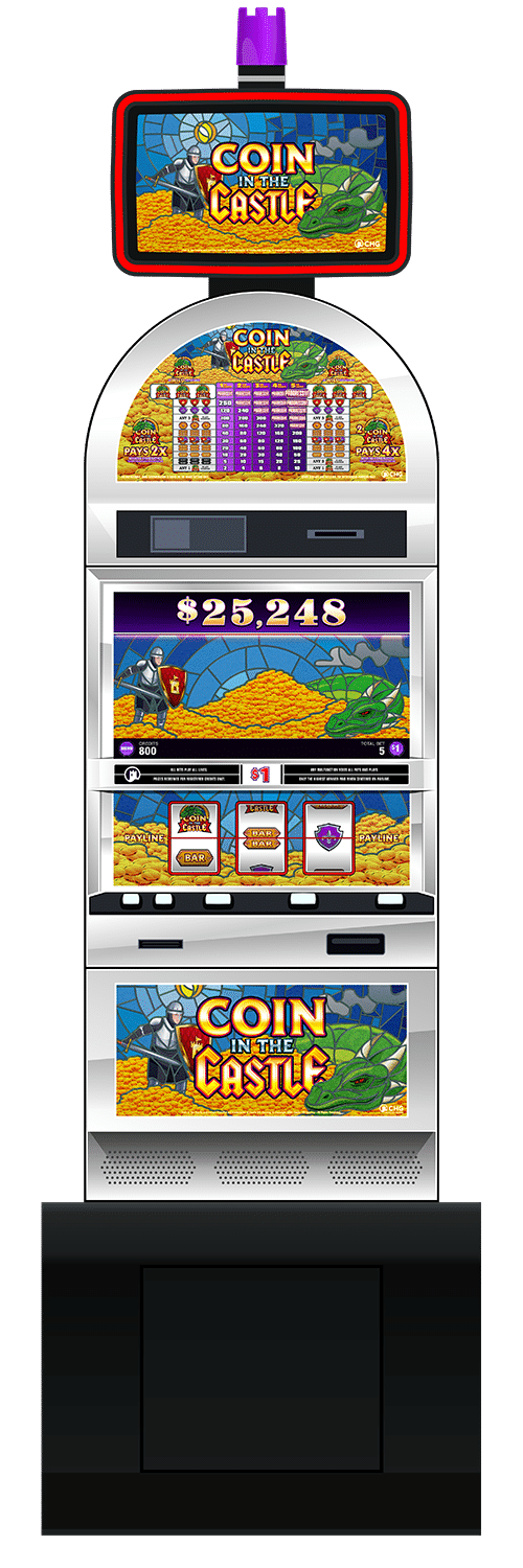 Coin in the Castle slot machine cabinet by Castle Hill Gaming