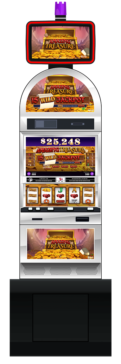 Amazing Treasure slot machine cabinet by Castle Hill Gaming