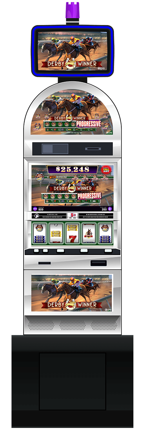 Derby Winner slot machine cabinet by Castle Hill Gaming