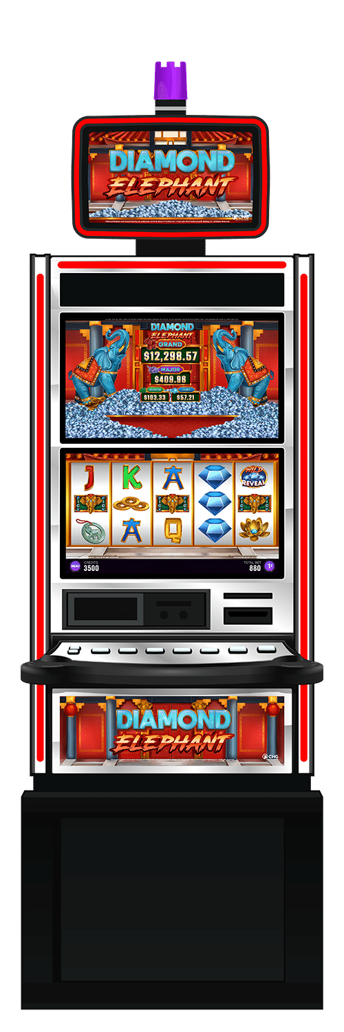Diamond Elephant slot machine cabinet by Castle Hill Gaming