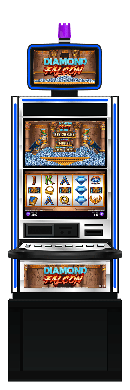 Diamond Falcon slot machine cabinet by Castle Hill Gaming
