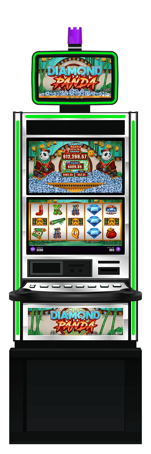 Diamond Panda slot machine cabinet by Castle Hill Gaming