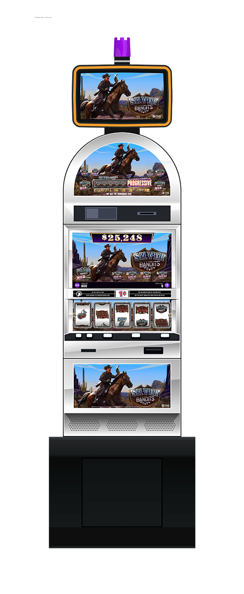 Silver Bandits slot machine cabinet by Castle Hill Gaming