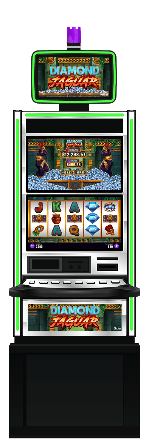 Diamond Jaguar slot machine cabinet by Castle Hill Gaming