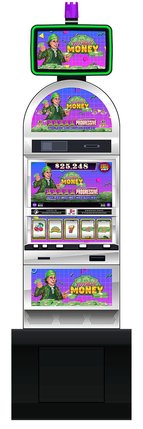 Totally Money slot machine cabinet by Castle Hill Gaming