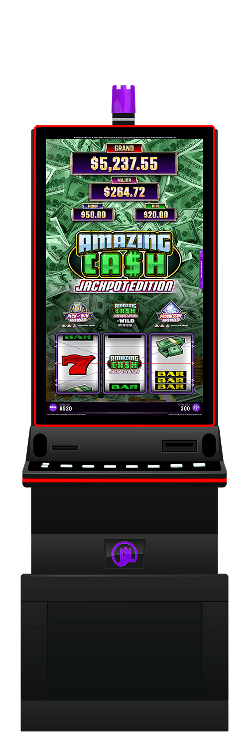 Amazing Cash Jackpot Edition slot machine cabinet by Castle Hill Gaming