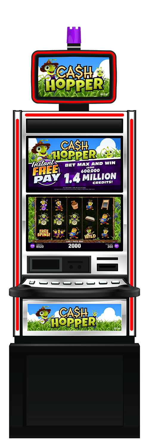 Cash Hopper slot machine cabinet by Castle Hill Gaming