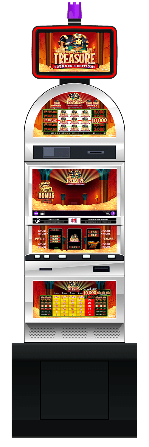 Treasure Winner’s Edition slot machine cabinet by Castle Hill Gaming