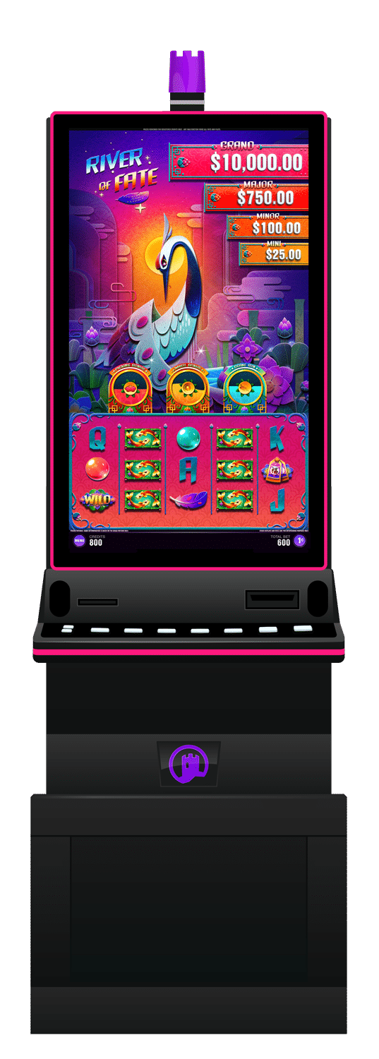 River of Fate – Feather and Flight slot machine cabinet by Castle Hill Gaming
