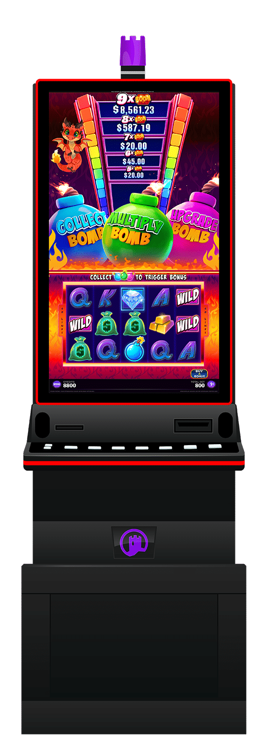 Bonus Bomb Short Fuse slot machine cabinet by Castle Hill Gaming